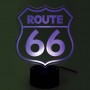 3D Led Lampe Route 66